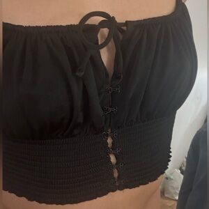 Urban outfitters black crop tank